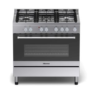 Fogão Hisense 5 Bocas 90*60 Gás Forno Eléctrico HFS90GA5ES, Inox