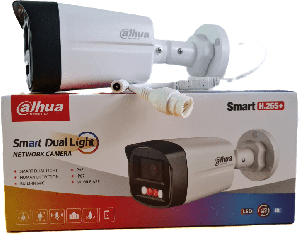 Câmera de Internet 2MP Dahua Colorido Microfone Embutido Áudio Câmera Exterior IP, Branco