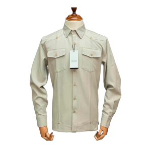 Camisa Clássica da Eluno, Creme