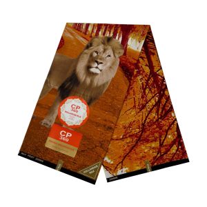 Capulana Africana Hollandais Wax Leão Majestoso CP 360, 100% Algodão