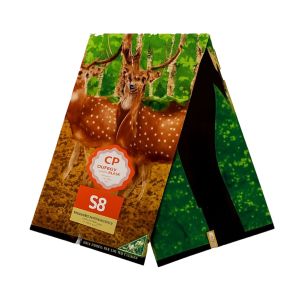 Capulana Africana CP-360 Girafa da Savana, 100% Algodão