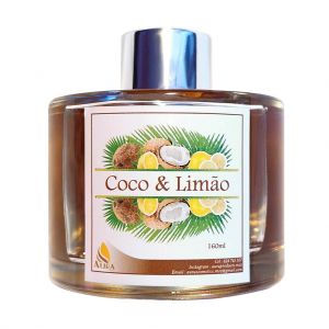 Difusor de Aromas de Coco e Limão com Varetas, 160 ml