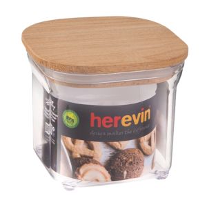 Recipiente de Armazenamento com Tampa de Madeira, 700 ml