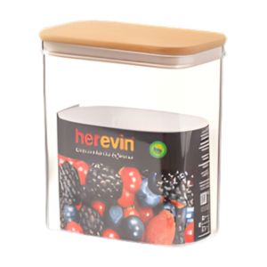 Recipiente de Armazenamento com Tampa de Madeira, 1.8 L