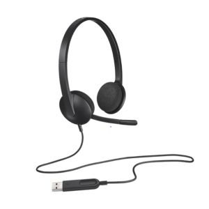 Headphones Com Microfone Logitech H340 USB, Preto