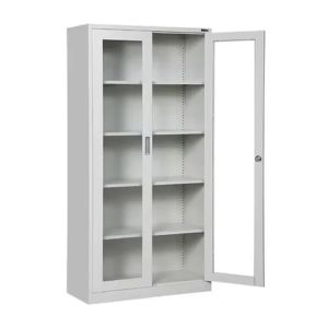 Armário de Arquivo para Escritório TGD-5 com 2 Portas de Vidro com 5 Prateleiras