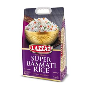 Arroz Basmati Extra Longo Lazzat, 5 Kg