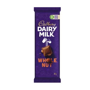 Chocolate Cadbury Wholenut, 80 g