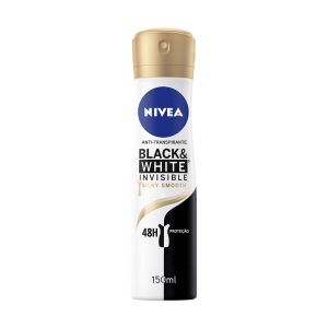 Spray Anti-transpirante Nivea Black & White Silky Smooth, 150 ml