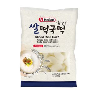 Fatias de Bolo de Arroz Hosan Teokguk, 500 g