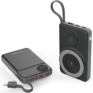 Power Bank Choetech 10000mAh 2 em 1 Apple watch LED, Preto