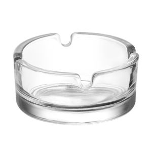 Jogo 2 Cinzeiros Redondos Transparente Keyf LAV, 7.2 cm