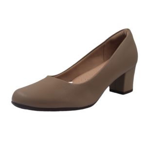 Sapato Salto Médio Piccadilly, Creme