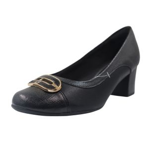 Sapato Salto Médio Piccadilly, Preto
