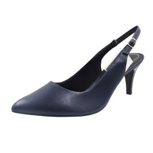 Sandália Salto Médio Piccadilly, Azul Escuro