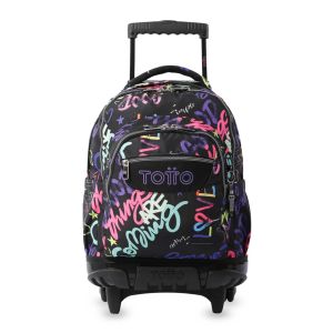 Mochila Escolar com Rodas Totto, Letry