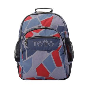 Mochila Totto Crayoles, Cinza e Vermelha