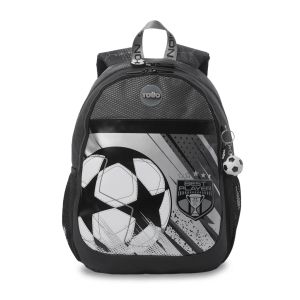 Mochila Infantil Totto Champion M, Preta