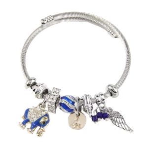 Pulseira Charmes Aço Inoxidável Plásticos Silver 88109, 18cm