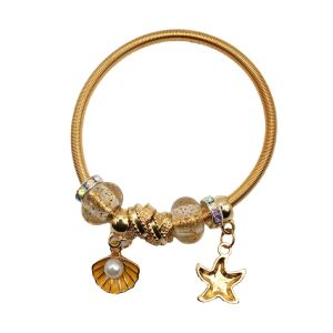 Pulseira Charmes Aço Inoxidável Plásticos Gold 88127, 18cm