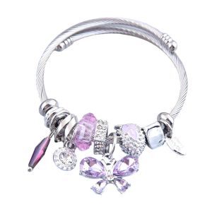 Pulseira Charmes Aço Inoxidável Plásticos Silver 88100, 18cm