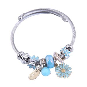 Pulseira Charmes Aço Inoxidável Plásticos Silver 88115, 18cm