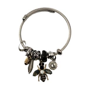 Pulseira Charmes Aço Inoxidável Plásticos Silver 88118, 18cm