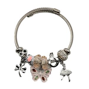 Pulseira Charmes Aço Inoxidável Plásticos Silver 88119, 18cm