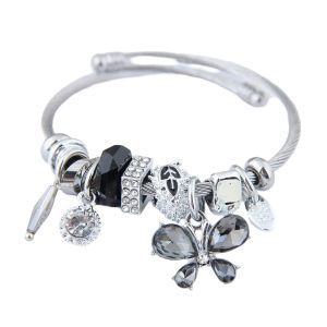 Pulseira Charmes Aço Inoxidável Plásticos Silver 88102, 18cm