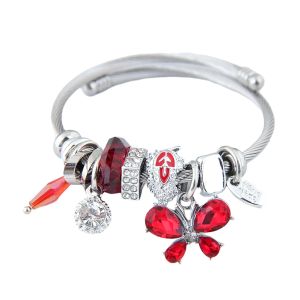 Pulseira Charmes Aço Inoxidável Plásticos Silver 88103, 18cm