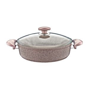 Caçarola Rasa Antiaderente de Granito OMS 30cm 3310, Castanha