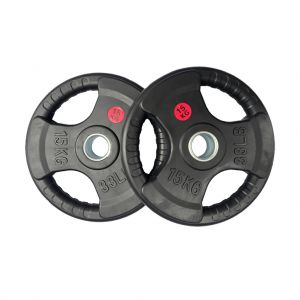 Par de Disco Olímpico de Borracha 33LB, 15 kg