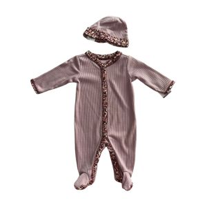 Babygrow Infantil com Gorro Carters 3 Meses, Lilas