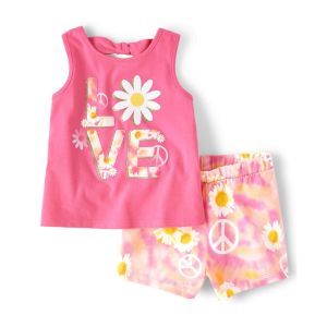 Conjunto Infantil Childrens Place 4 Anos, Rosa