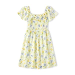 Vestido Infantil Childrens Place 4 a 8 Anos, Amarelo
