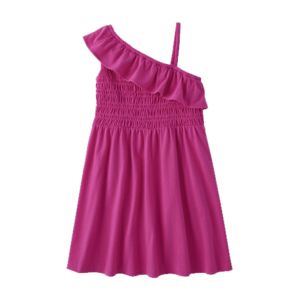 Vestido Infantil Childrens Place Sem Estampa 3 a 5 Anos, Rosa Forte