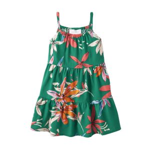 Vestido Infantil Childrens Place Florido 5 Anos, Verde
