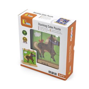 Puzzle de Cubos Empilháveis Viga Cavalo