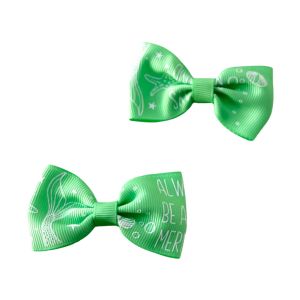 Gancho Médio Infantil Com Sereia, Verde Claro e Branco