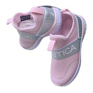 Sapatilha Infantil Nautica Tamanho 10, Rosa e Prata