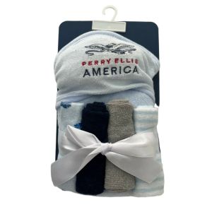 Conjunto Infantil de Toalhas Perry Ellis, Azul