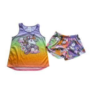 Conjunto de Pijama Infantil Childrens Place 5 a 8 Anos, Lilás