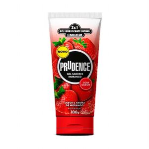 Lubrificante Prudence Morango, 50 ml