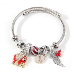 Pulseira Charmes Aço Inoxidável Plásticos Silver 88110, 18cm