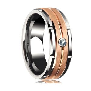 Anel Masculino de Aço Inoxidável 12363 Silver, Tamanho 8