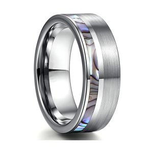 Anel Masculino de Aço Inoxidável 12375 Silver, Tamanhos Variáveis