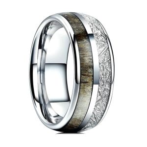 Anel Masculino de Aço Inoxidável 12304 Silver, Tamanho Variáveis