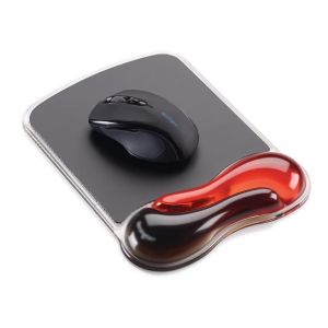 Mouse Pad com Apoio de Pulso Kensington Slim Duo Gel, Preto/Vermelho