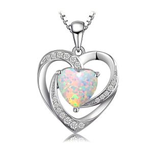 Colar Prata Cristais Zircônia Cúbica Silver 53619, 45mm