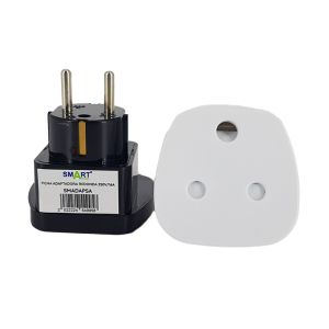 Ficha Adaptadora SMART Redonda 16A Sul Africana, Branco